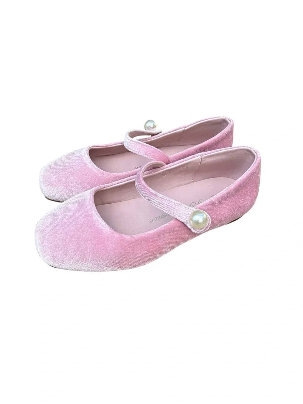 AOI Age of Innocence sz 29 GLORIA VELVET PINK FLATS